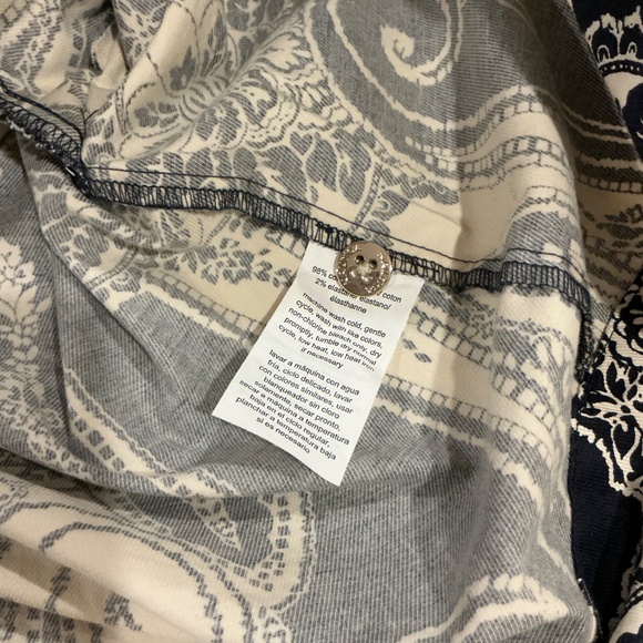 Nautica Jeans Navy and Cream Paisley Dress - Picture 5 of 6